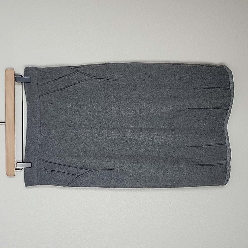 MaxMara Womens Gray Wool Skirt